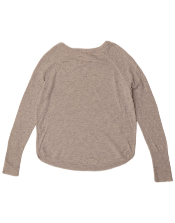 Maglione maglione con scollo a barca da donna White Label UK 10 piccolo grigio chiazzato