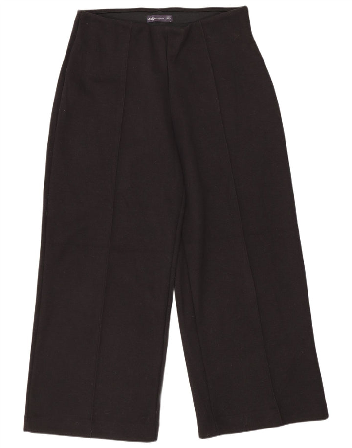 Pantaloni casual corti da donna Marks & Spencer UK 12 medi W30 L27 neri