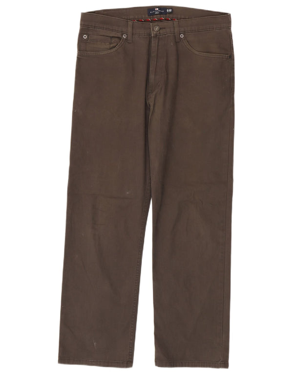 Pantaloni casual dritti Marks & Spencer da uomo Blue Harbour W32 L29 Marrone