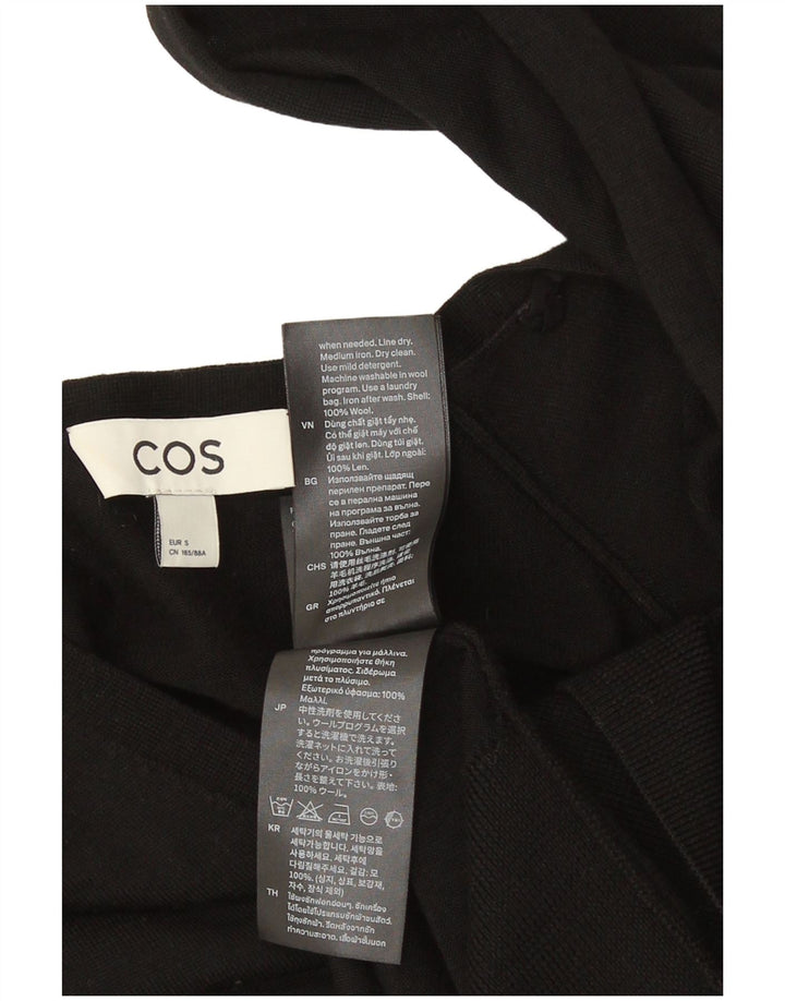 Maglione da donna oversize con scollo a V Cos UK 10 piccolo in lana nera