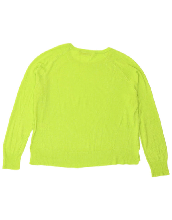 Maglione maglione oversize con scollo a barca da donna Zara UK 10 piccolo viscosa verde