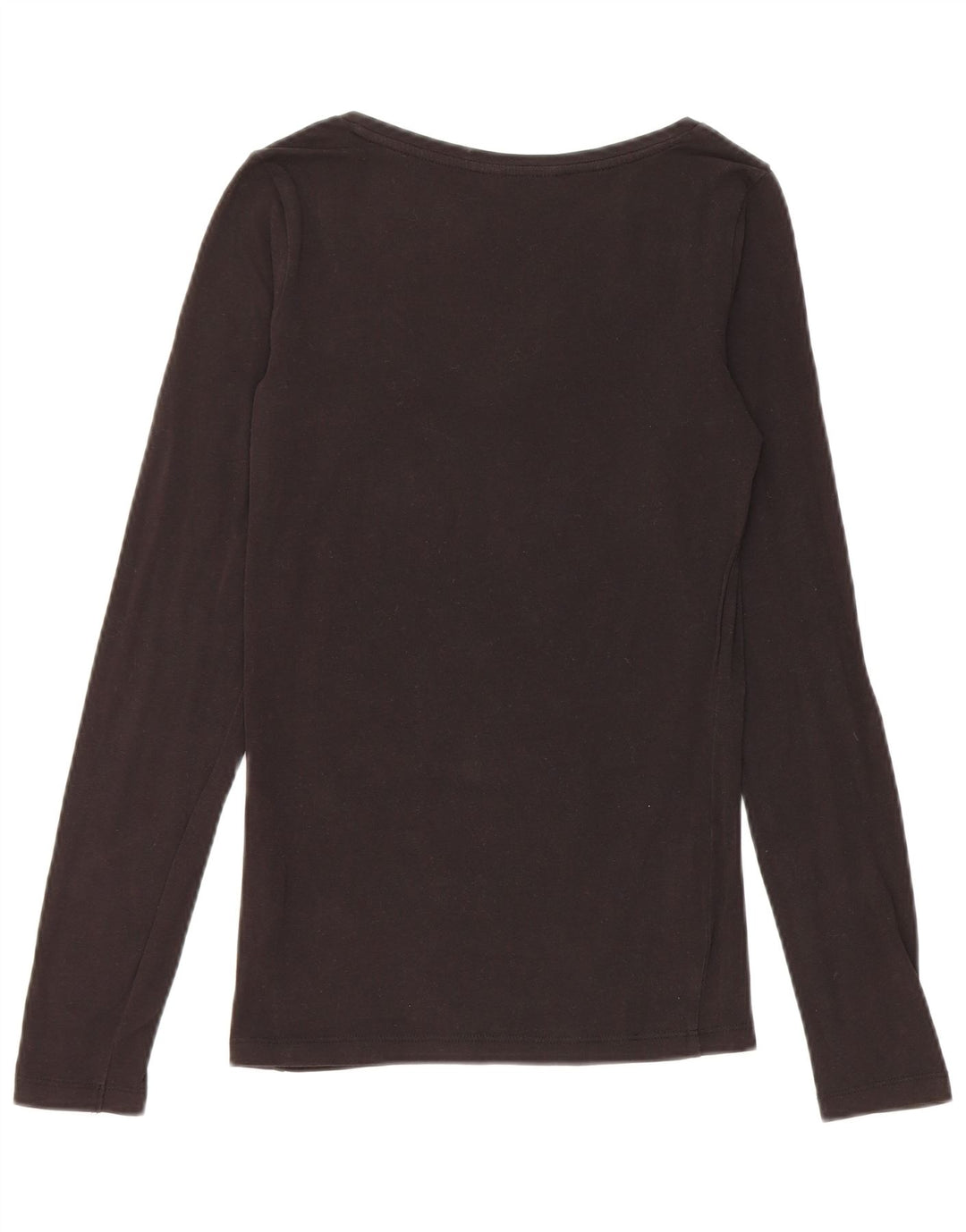 Guess Top grafico da donna a maniche lunghe UK 8 piccolo in cotone nero