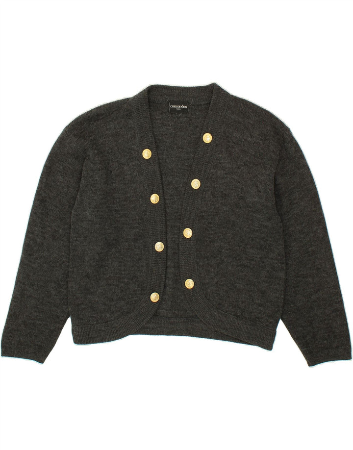VINTAGE Womens Crop Open Cardigan Sweater UK 16 Large Black Vintage Vintage and Second-Hand Vintage from Messina Hembry 
