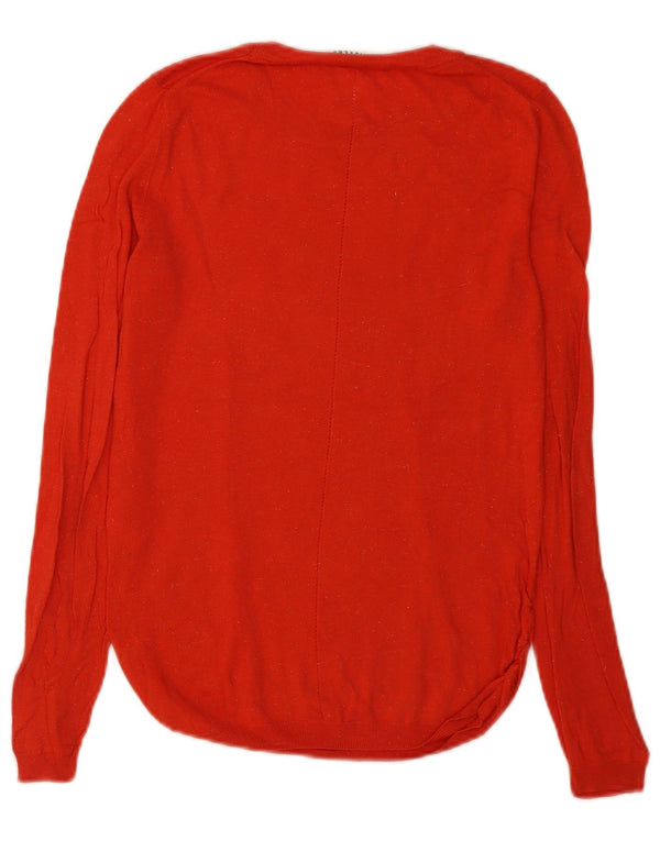 Maglione da donna con scollo a barca vestibilità regolare Whistles UK 10 piccolo arancione