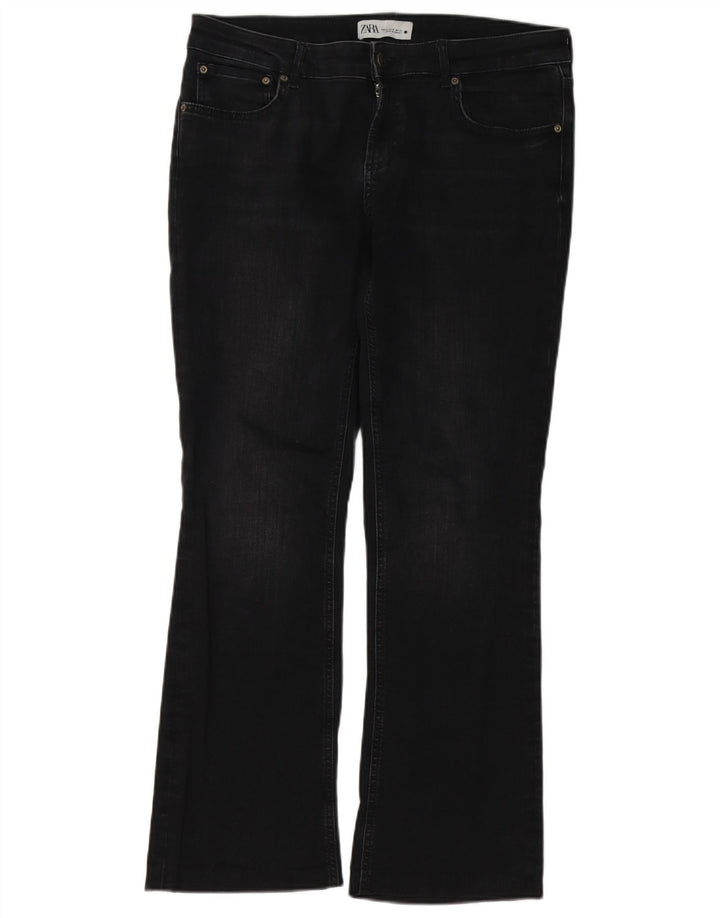 Jeans Bootcut da donna Zara EU 42 Large W32 L29 Neri
