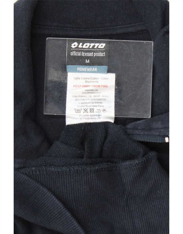 LOTTO Mens Graphic Tracksuit Top Jacket Medium Navy Blue Cotton Vintage Lotto and Second-Hand Lotto from Messina Hembry 
