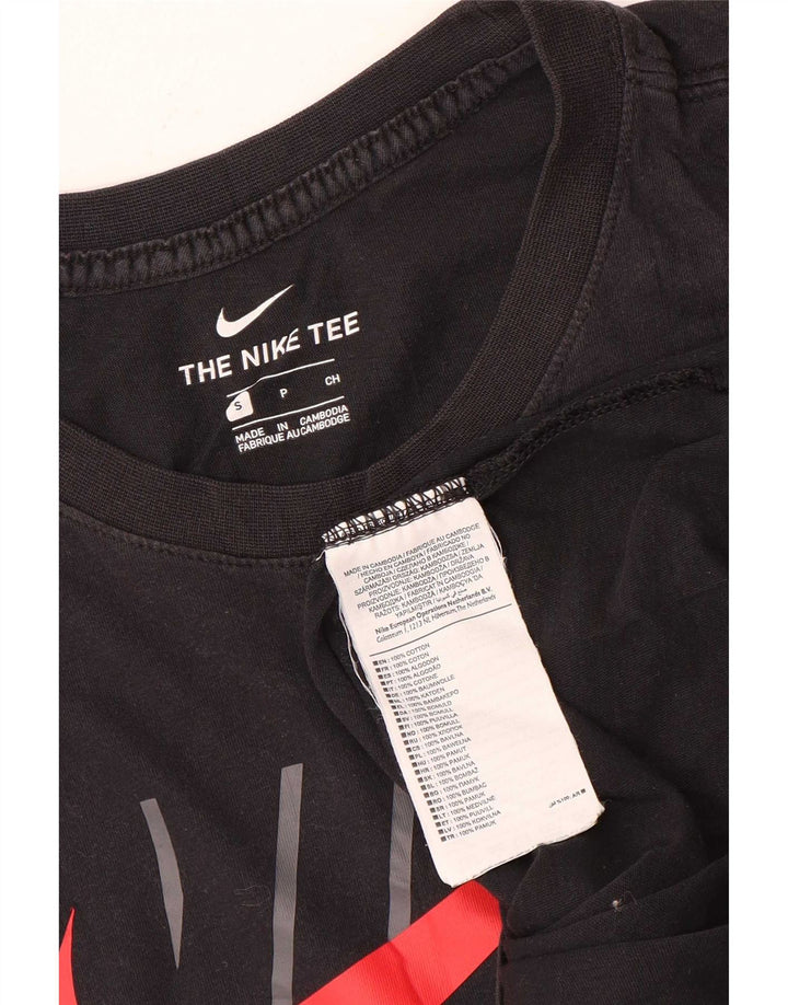 T-shirt grafica da uomo Nike Top Small in cotone nero