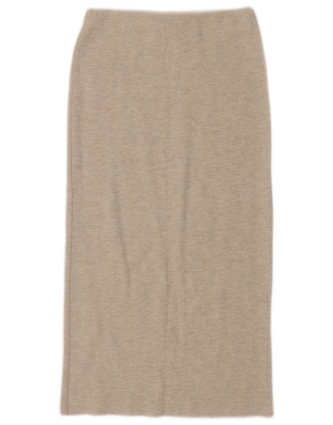 Gonna dritta in maglia da donna Zara piccola W26 beige screziata