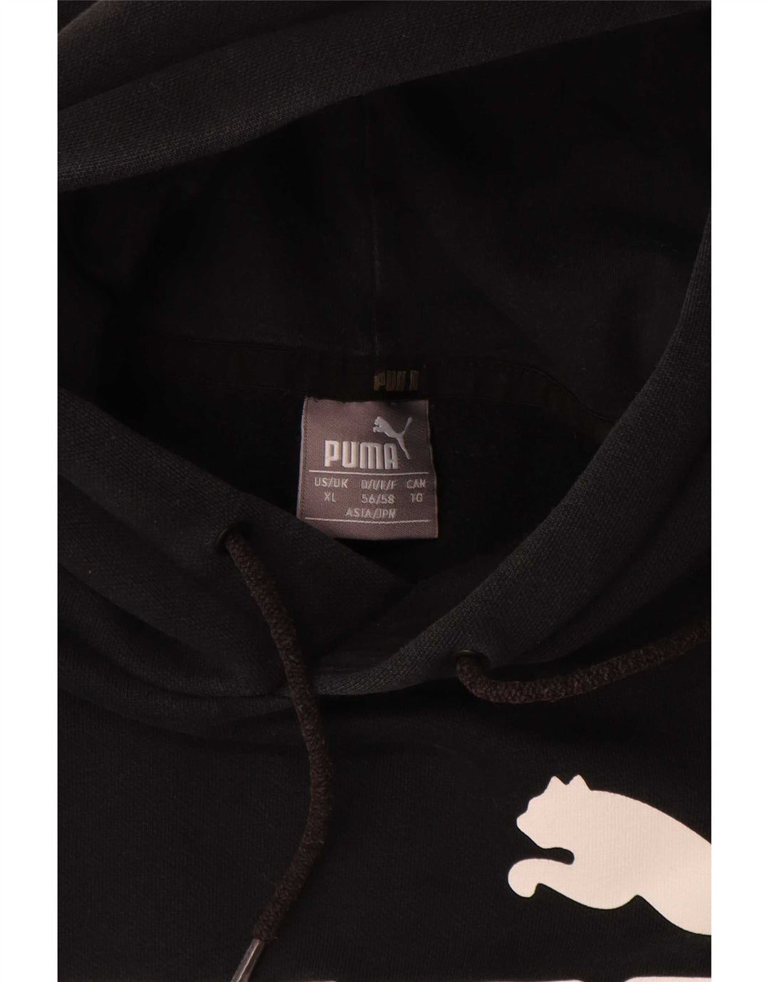Felpa con cappuccio grafica da uomo Puma XL nera