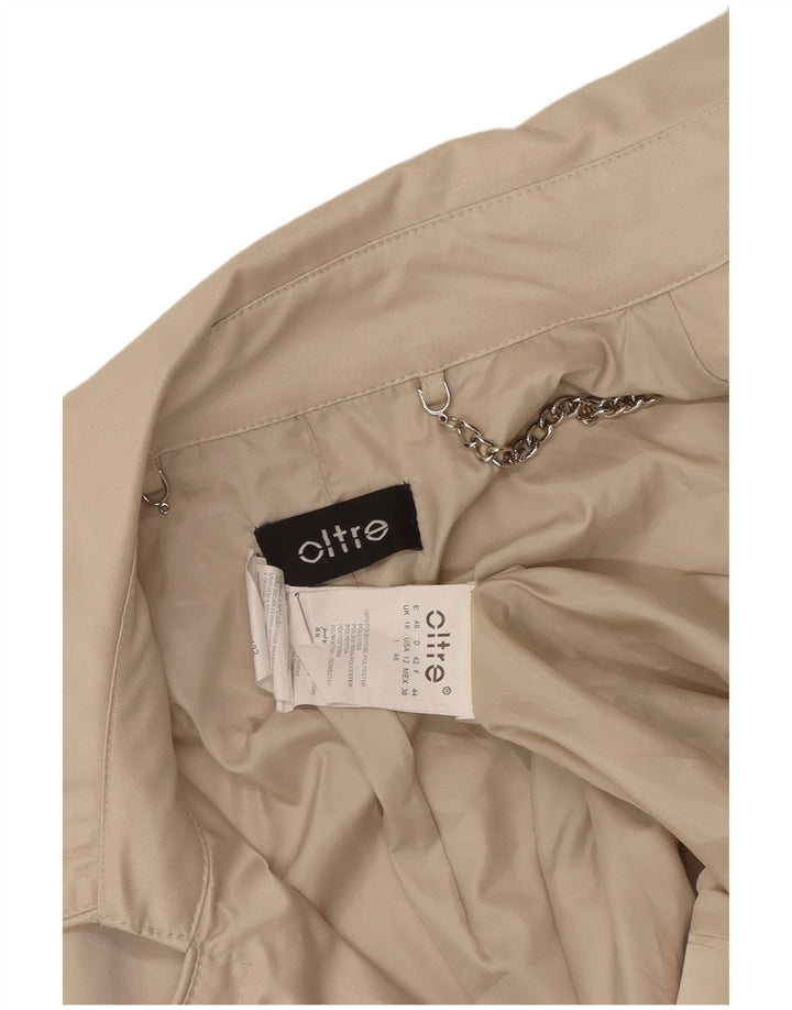 oltre Trench da donna con cintura UK 16 Large Beige Poliestere