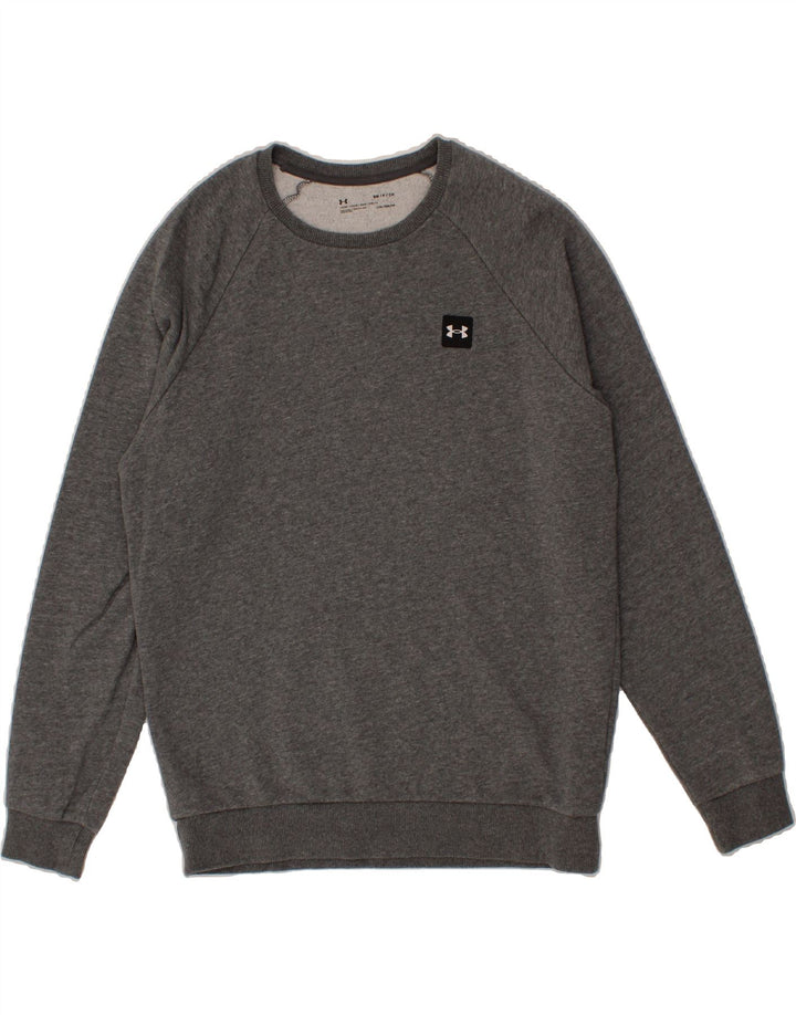 UNDER ARMOUR Mens Sweatshirt Jumper Small Grey Cotton Vintage Under Armour and Second-Hand Under Armour from Messina Hembry 