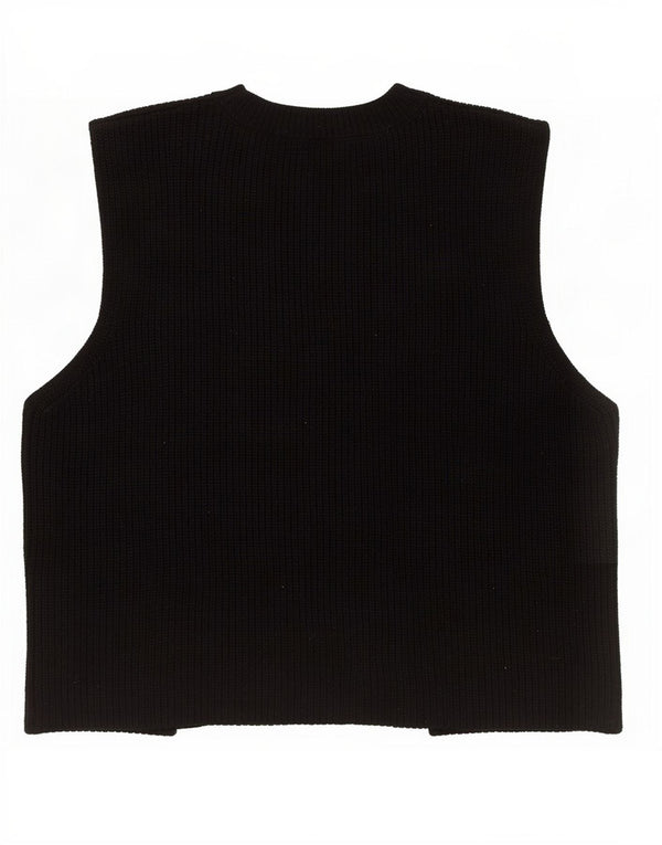 Canotta canotta da donna Zara UK 14 grande cotone nero