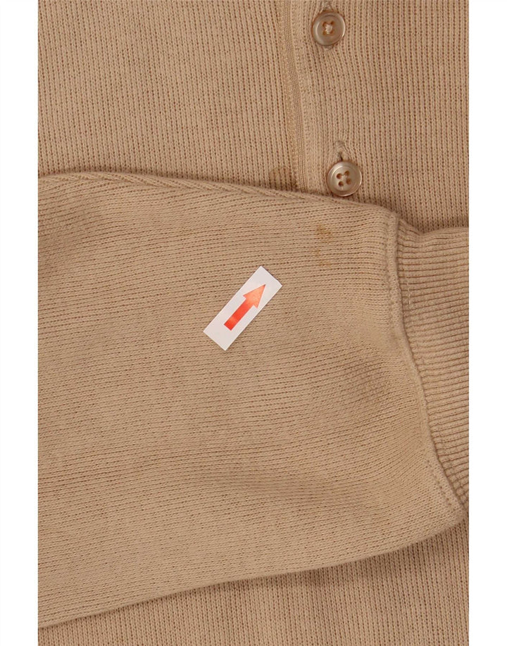 Gant Maglione da uomo con collo alto in cotone beige grande