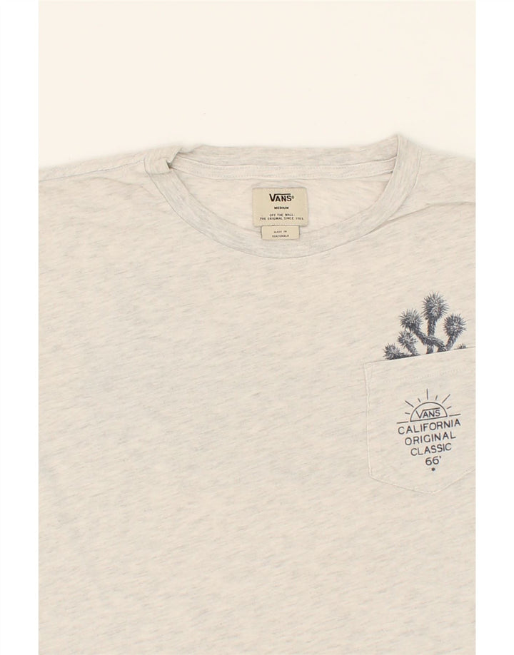 VANS Womens Graphic T-Shirt Top UK 14 Medium Grey Flecked Vintage Vans and Second-Hand Vans from Messina Hembry 