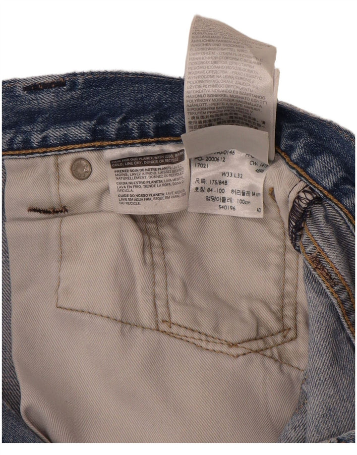Levi's Uomo 504 Jeans dritti W33 L32 Cotone Blu