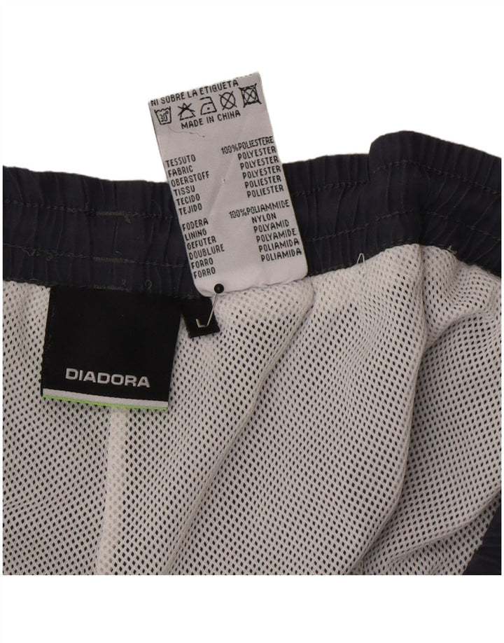 Pantaloni Diadora Impermeabili Uomo Large Blu Navy in Poliestere