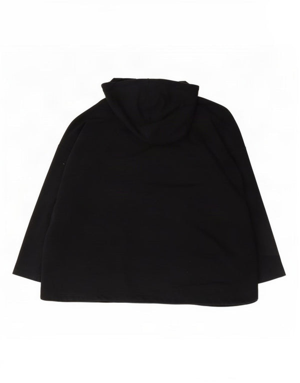 Maglione con cappuccio e zip oversize da donna Puma UK 14 Large in cotone nero
