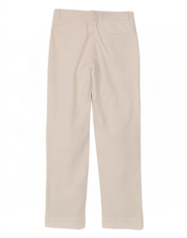 Pantaloni chino slim da donna Marks & Spencer UK 8 piccoli W28 L28 cotone bianco