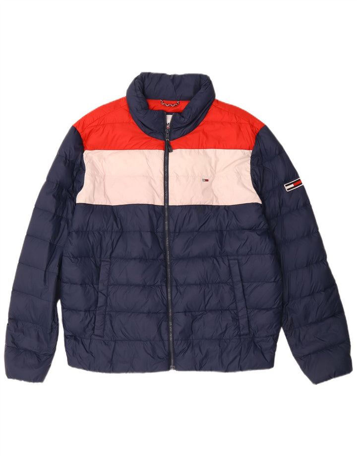 Giacca imbottita da uomo Tommy Hilfiger UK 44 2XL Poliammide color block blu