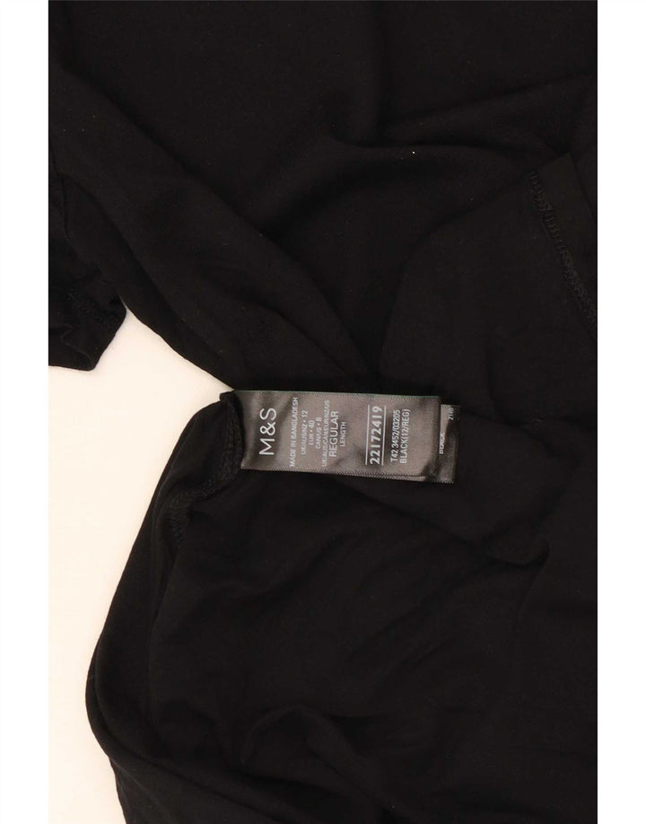 Abito a trapezio da donna Marks & Spencer UK 12 cotone nero medio