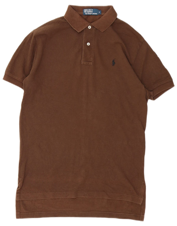 Polo Ralph Lauren da uomo piccola in cotone marrone