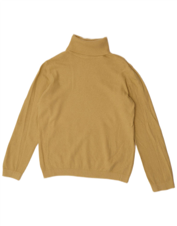 Maglione da donna a collo alto Benetton da donna UK 10 piccolo in viscosa gialla