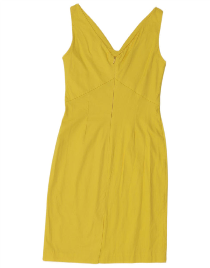 Sandro Ferrone Abito tubino senza maniche da donna UK 8 Small Giallo