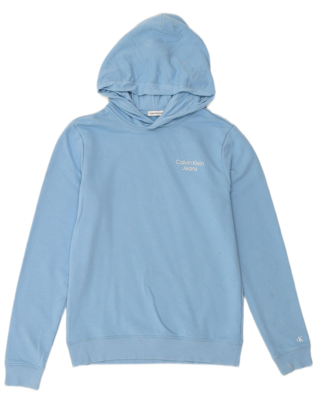 CALVIN KLEIN JEANS Maglia con cappuccio da bambino 15-16 anni in cotone blu