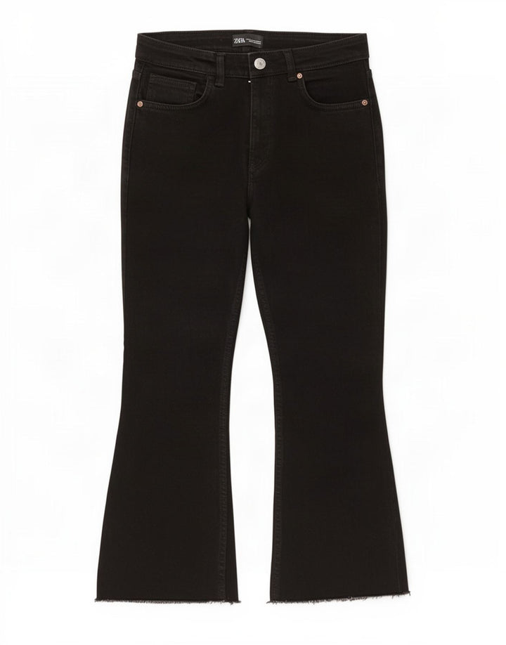 Jeans corti da donna Zara EU 40 medi W30 L25 neri