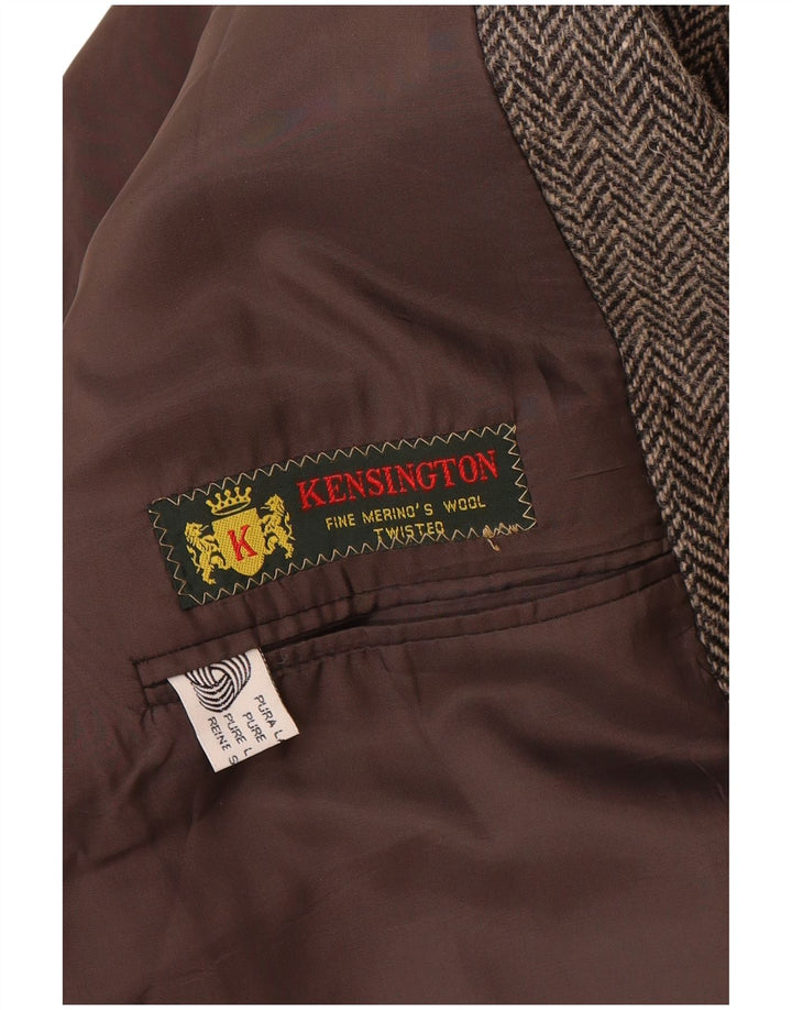 Giole Giacca Blazer 2 Bottoni Uomo IT 56 3XL Lana Vergine Spinata Grigia