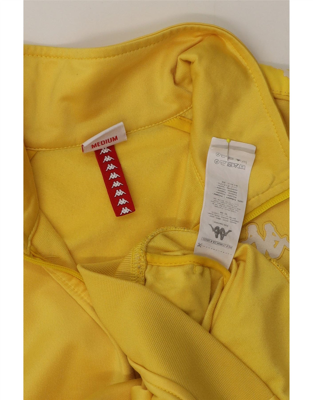 Giacca da tuta grafica da uomo Kappa in poliestere giallo medio