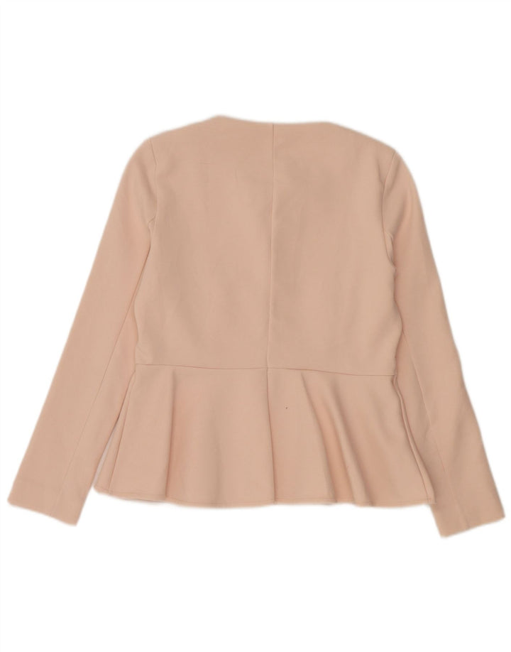 Giacca blazer da donna con zip intera Topshop UK 14 grande poliestere rosa