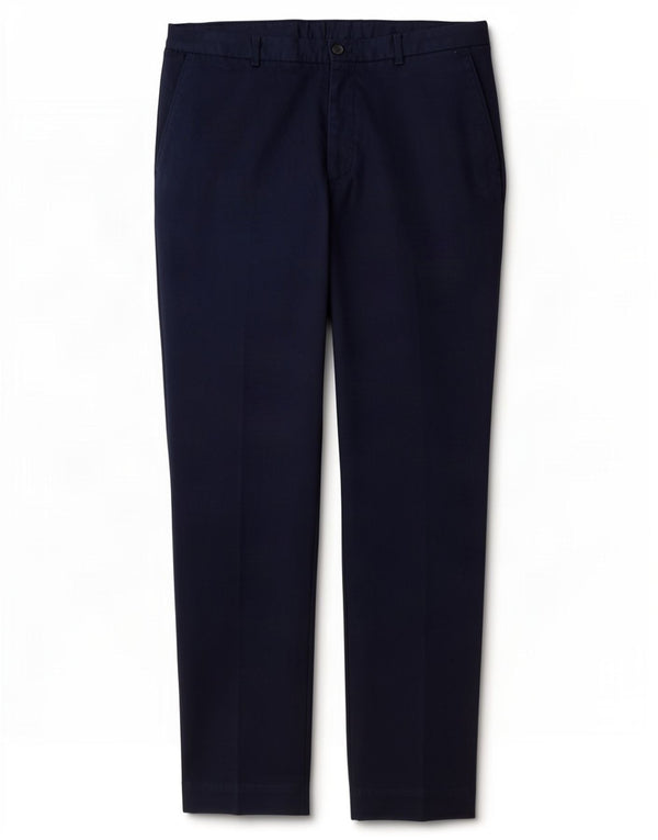 Pantaloni casual slim da uomo Zara EU 38 Small W30 L31 viscosa blu navy