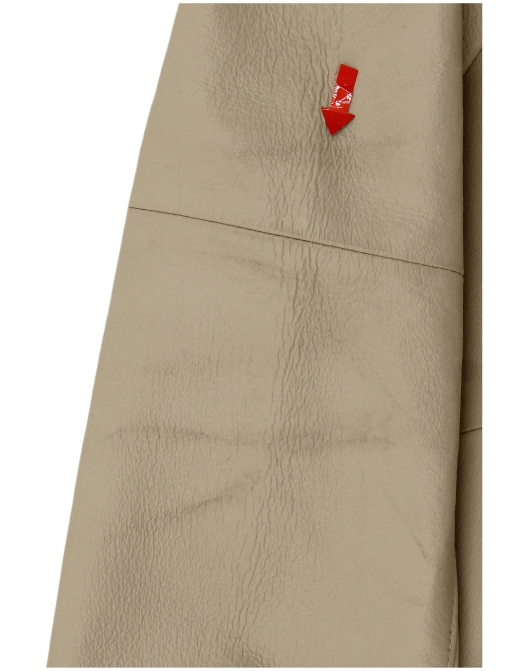 Cappotto in pelle vintage da donna UK 12 Pelle beige media