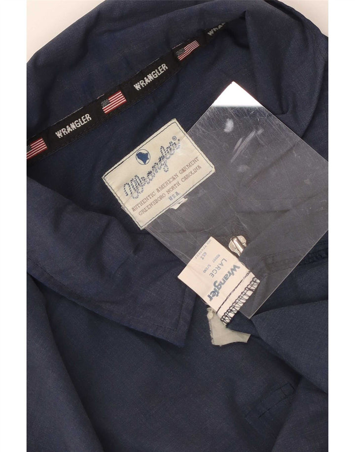 Giubbotto bomber grafico da uomo Wrangler UK 40 grande poliestere blu navy