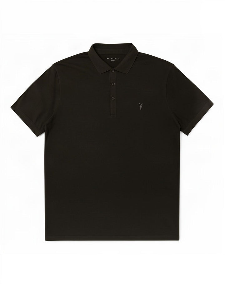 Polo da uomo All Saints grande in cotone kaki