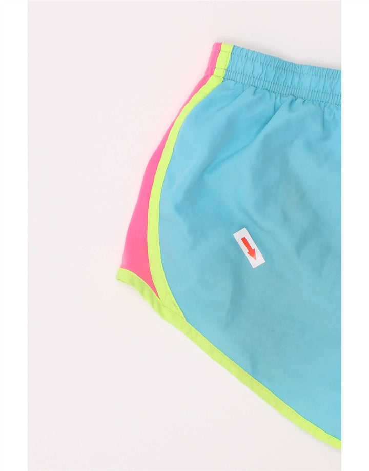Pantaloncini sportivi Nike per ragazze 5-6 anni in poliestere color block blu medio