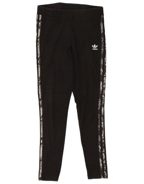Leggings Adidas Donna Medio Nero Stampa Animalier Cotone Sportivo