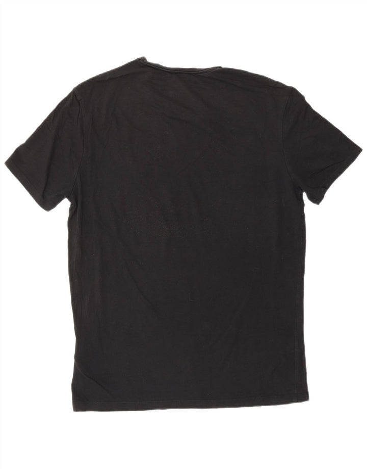 Guess T-shirt da uomo Top Large in cotone nero