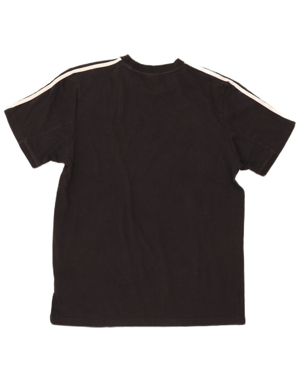 T-shirt da uomo ADIDAS Top UK 42/44 grande cotone color block nero