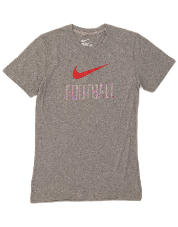 T-shirt grafica Nike da uomo slim fit, piccola, grigia chiazzata