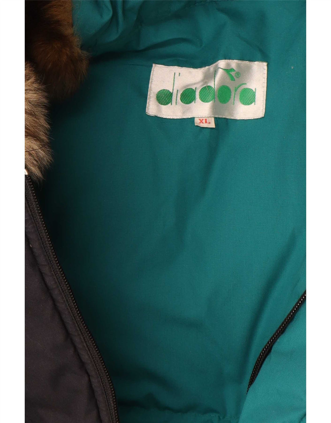 Giacca imbottita con cappuccio da uomo Diadora UK 42 XL poliestere nero