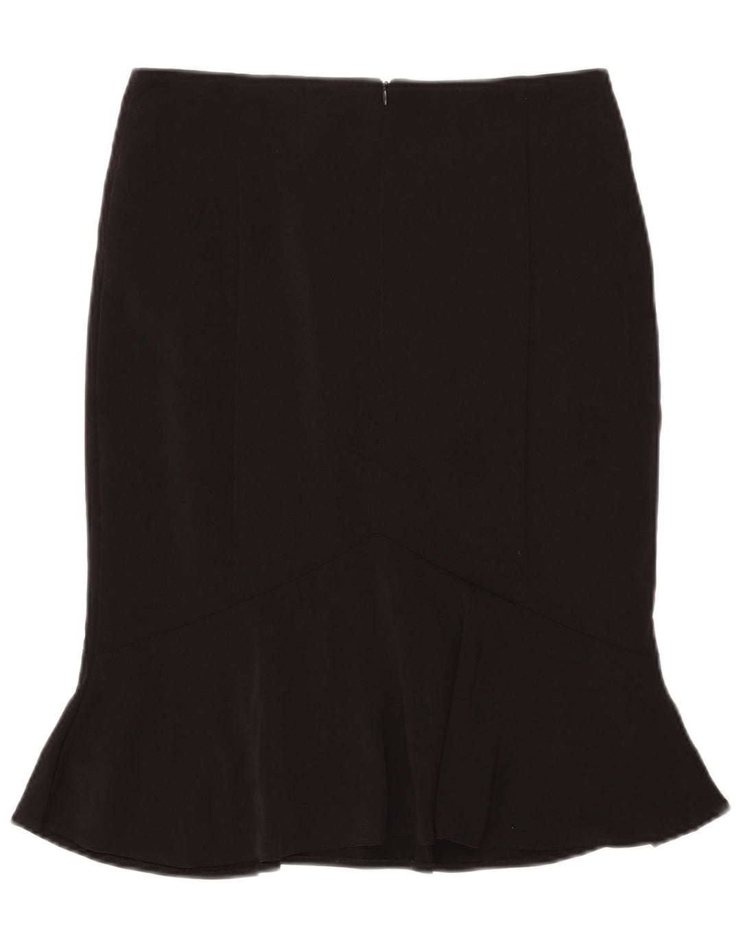 Gonna a tromba da donna Marks & Spencer UK 10 piccola W29 poliestere nero