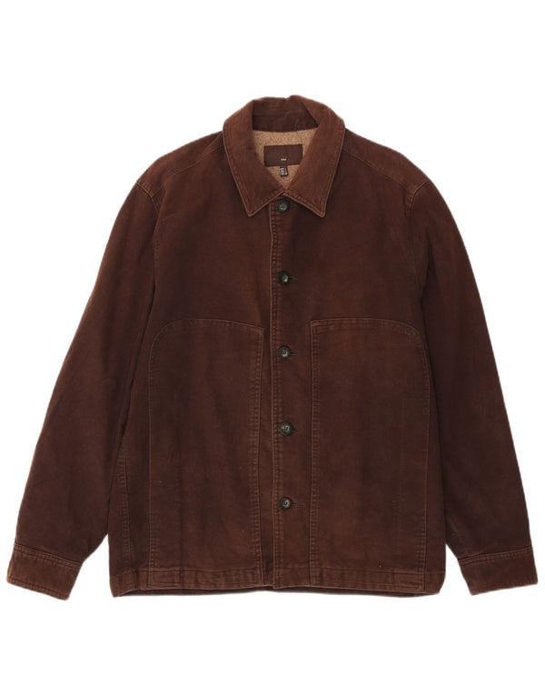 Giubbotto bomber da uomo Zara UK 40 grande cotone marrone