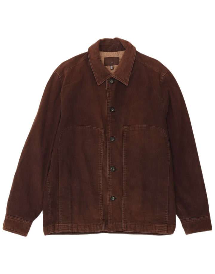 Giubbotto bomber da uomo Zara UK 40 grande cotone marrone