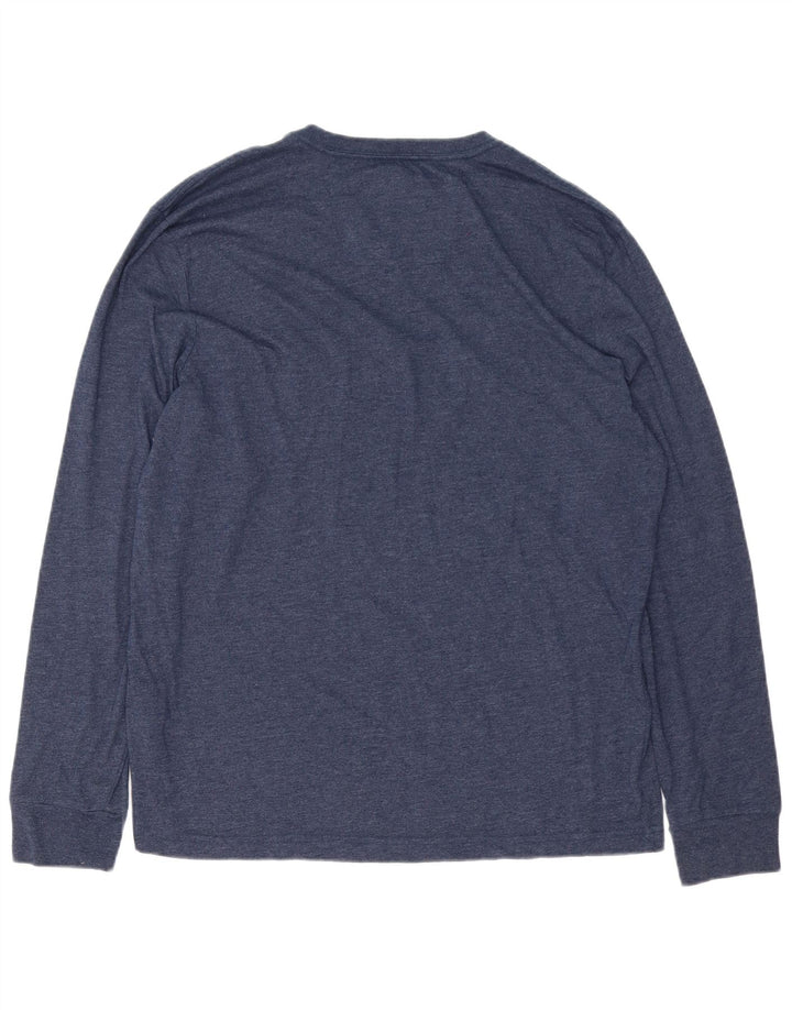 Nautica Top da uomo a maniche lunghe grande in cotone color block blu navy
