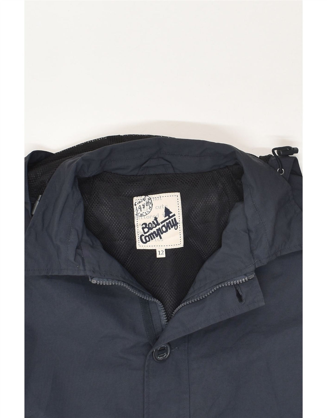 BEST COMPANY Boys Hooded Windbreaker Jacket 11-12 Years Navy Blue | Vintage Best Company | Thrift | Second-Hand Best Company | Used Clothing | Messina Hembry 