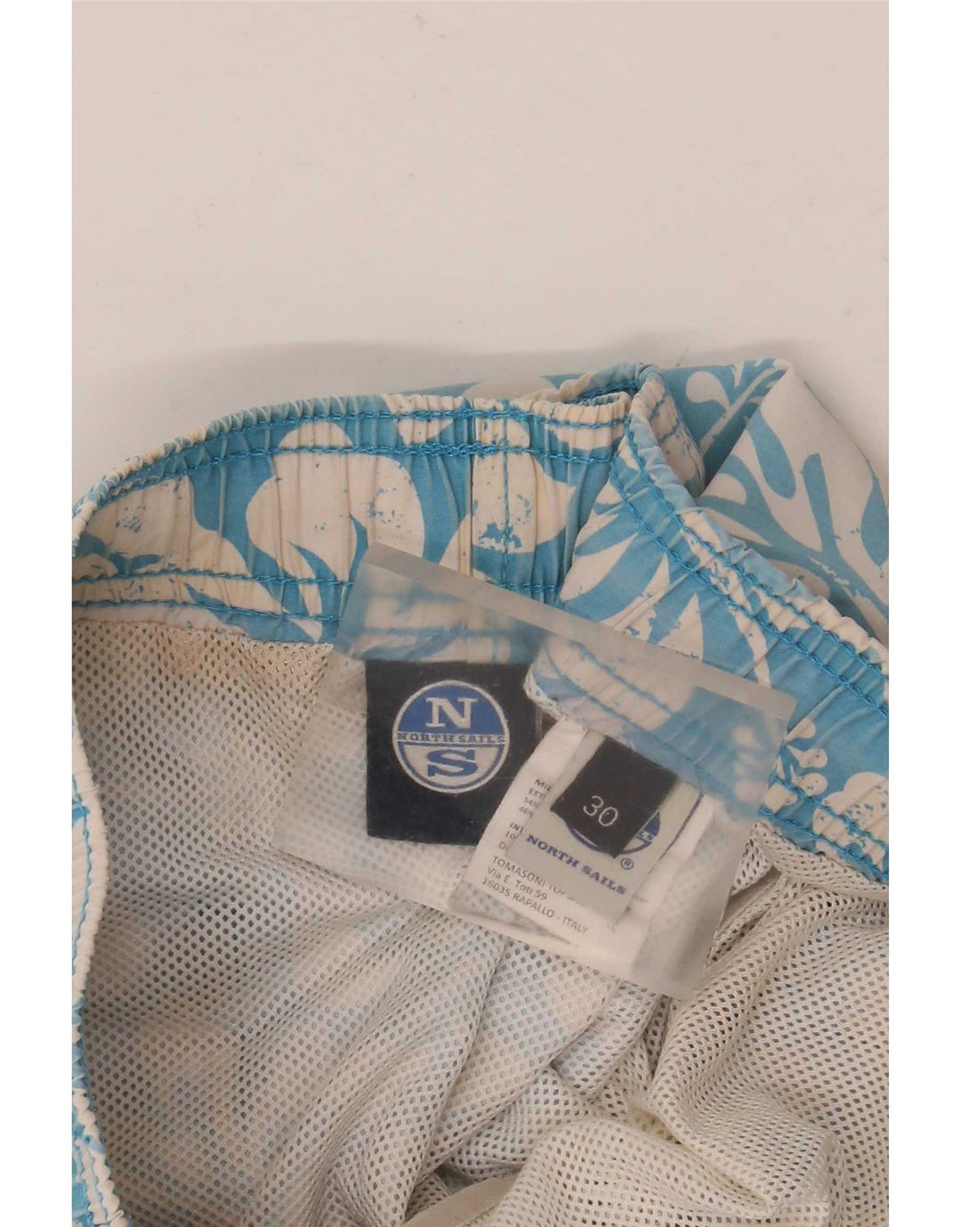 Pantaloncini da bagno da uomo North Sails in cotone floreale blu medio