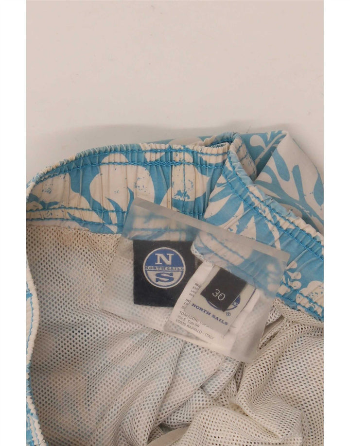 Pantaloncini da bagno da uomo North Sails in cotone floreale blu medio
