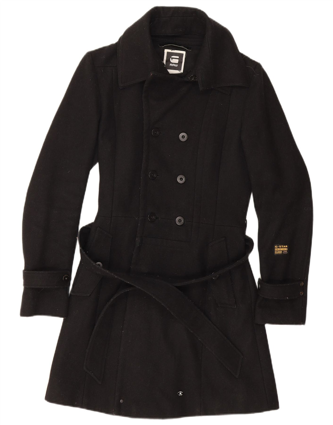 Cappotto doppiopetto da donna G-Star UK 10 piccolo in lana nera